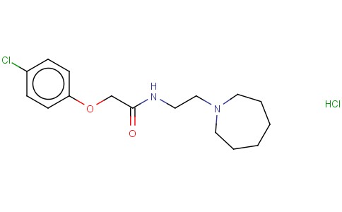 2-(4-CHLOROPHENOXY)-N-(2-(HEXAHYDRO-1H-AZEPIN-1-YL)ETHYL)ACETAMIDE HYD ROCHLORIDE